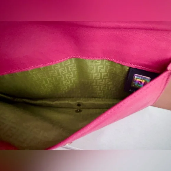 Pink Fendi Lambskin Wallet On Chain WOC - Picture 10 of 15